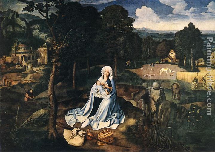 Rest during the Flight to Egypt painting - Joachim Patenier Rest during the Flight to Egypt art painting